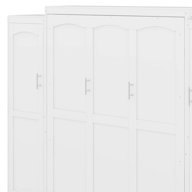 Lit escamotable avec garde-robe et tablette de rangement, Lit double