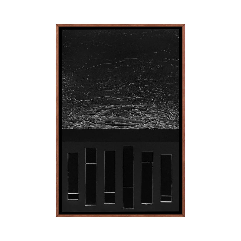 Noir - Print on Canvas, 66.04 cm H x 45.72 cm W, Classic Brown Wood Framed