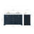 60.25'' Double Bathroom Vanity with Carrara Quartz Top-94668887-94668888