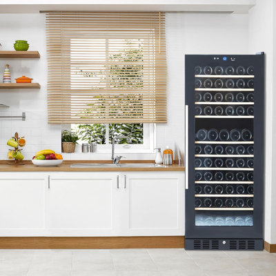 133-Bottle Wine Fridge, Freestanding Compressor Cooler with Lock, 41–64°F Digital Control, Large Cellar