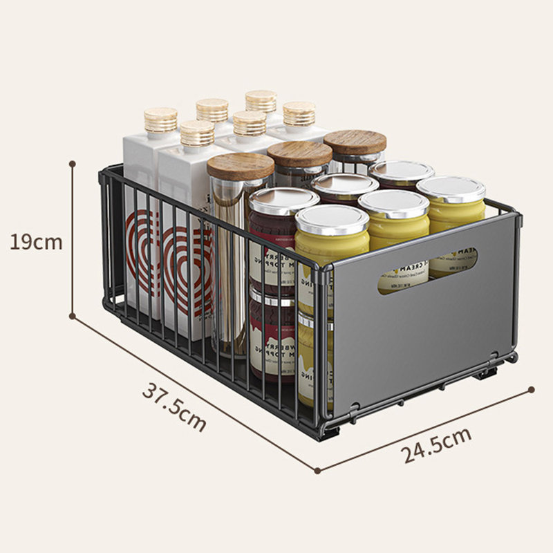 Panier de rangement coulissant pour armoire 1 / 2Pcs