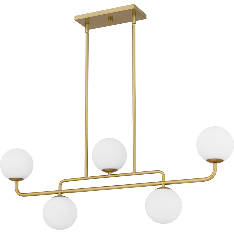 Idaya 5-Light Brushed Gold Island Light