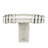 SHERBORNE RECT. KNOB; MATTE SILVER FINISH