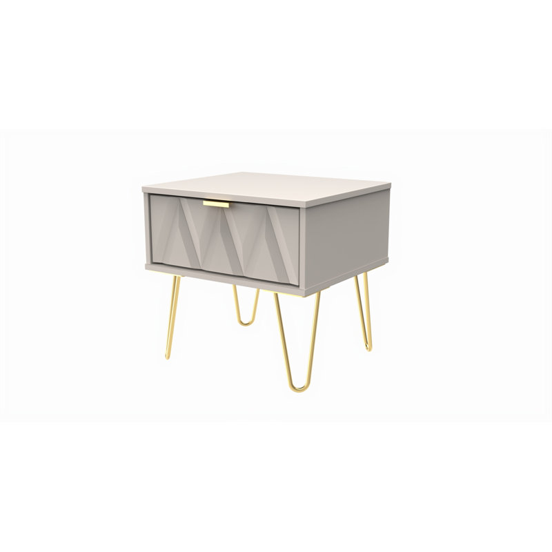 Fully Assembled Swanwyck 1 - Drawer Nightstand, Mushroom