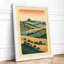 Pastoral Hills in Gold Japandi - Framed Print-896180533-896180538