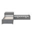 Lit plateforme simple en L avec lit gigogne, bureau et tiroirs-114404390