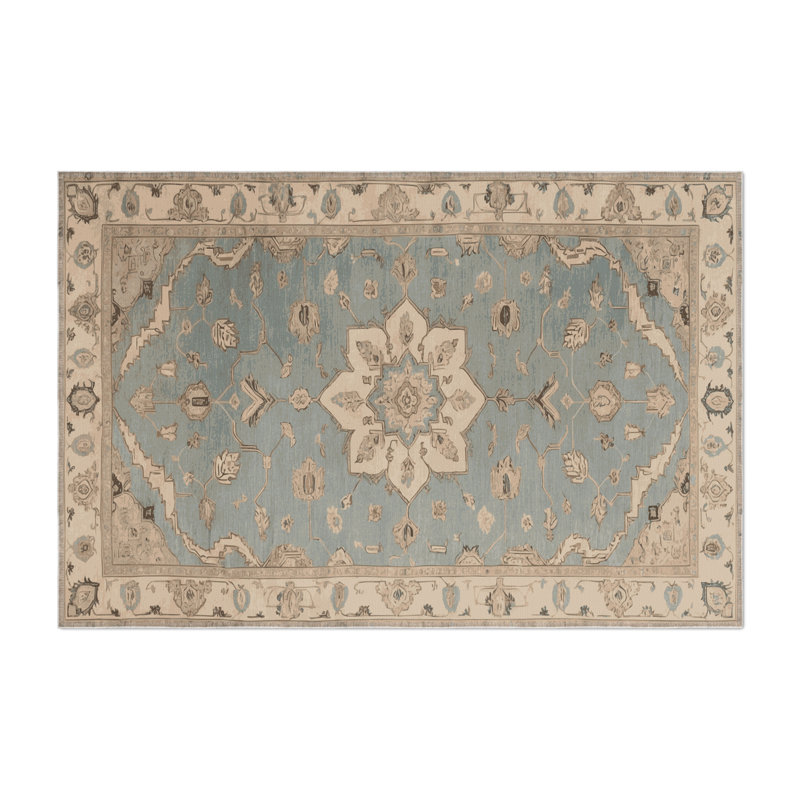 Tapis gris d'intérieur et d'extérieur Tabriz, Rectangulaire 3 pi x 5 pi