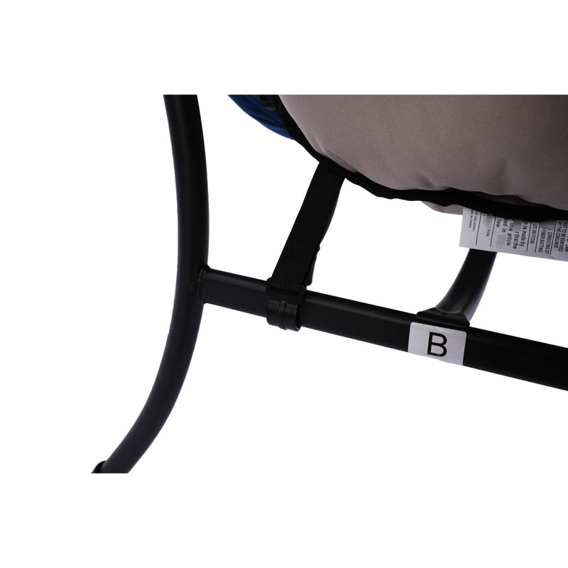 Chaise de salon avec tissus doux et fabrication - structure stable de matériaux bleus