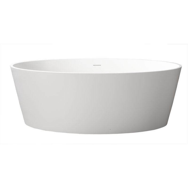 63'' x 35.5'' Soaking Resin Bathtub, White Gloss