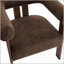 Chaise d'appoint moderne rembourrée avec accoudoirs ronds avec finition en velours pour un confort luxueux et un design élégant-537595524