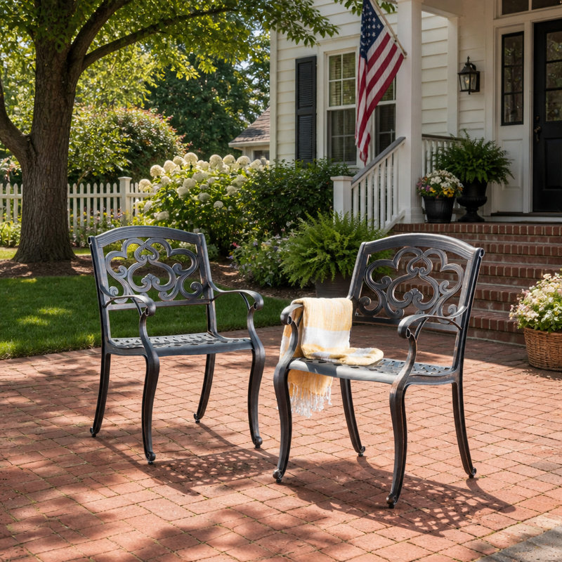 Chaises de jardin, ensemble de 2