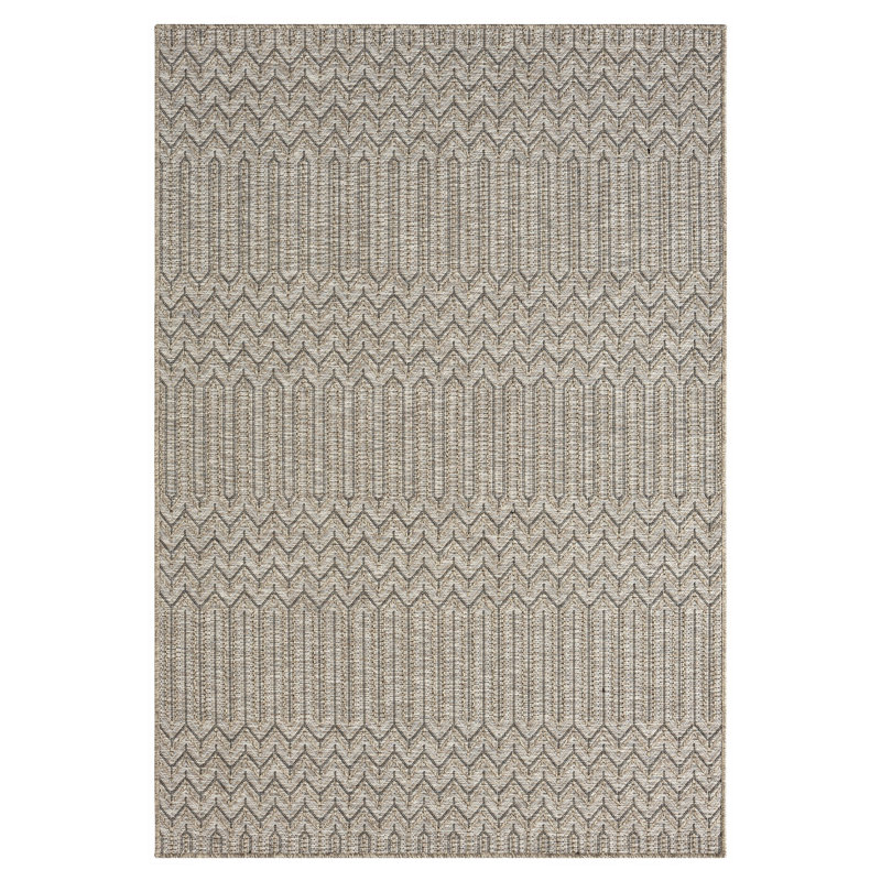 Hashrat Flatweave Faux Jute Tan/Natural Indoor/Outdoor Rug, Rectangle 7'10" x 9'6"