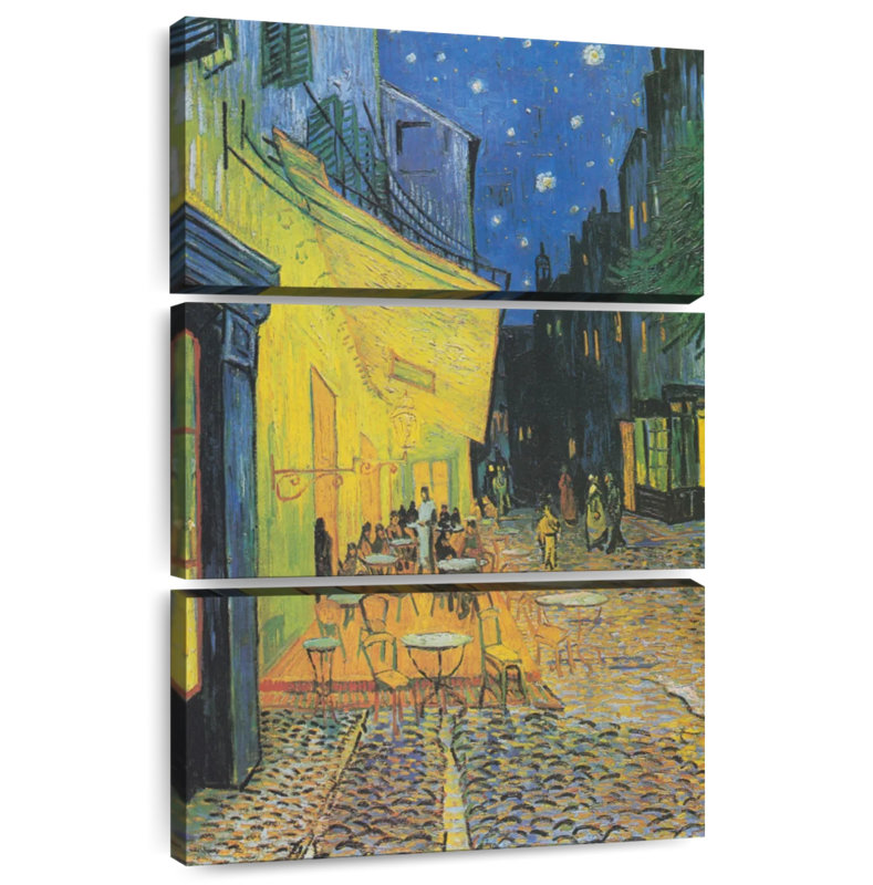 Terrasse du café Sireci la nuit, H 32 po x l 20 po