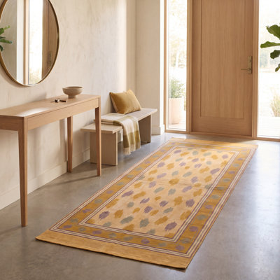 Tapis Lowland2 moderne à motifs mosaïques abstraites or, vert et gris, lavable à la machine, antidérapant, à poils courts, pour l'intérieur et l'extérieur, adapté aux animaux domestiques, idéal pour le salon, la chambre, la salle à manger, l'entrée, le couloir ou le bureau.