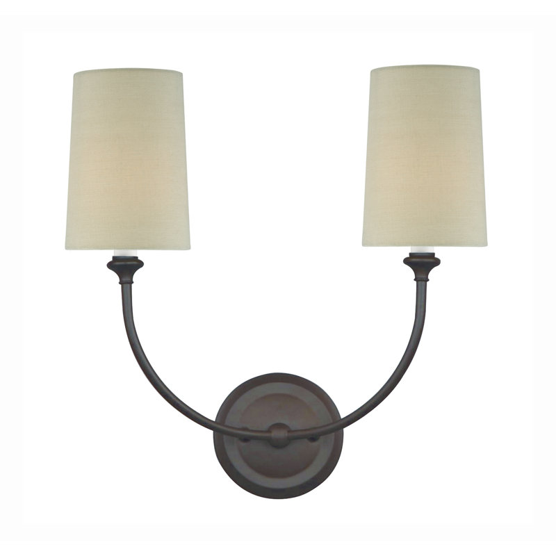 Applique murale à bras 2 lumières Mikrut, Bronze foncé