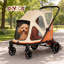 Skylos Dog Stroller Pet Pram Foldable Shock Absorbing Wheels Outdoor Orange