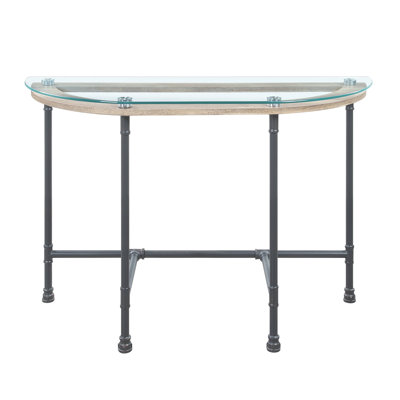 Table de canapé en verre transparent Brantley