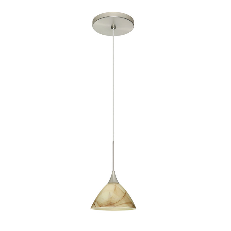 Pownal 1 - Light Single Pendant, LED, Satin Nickel