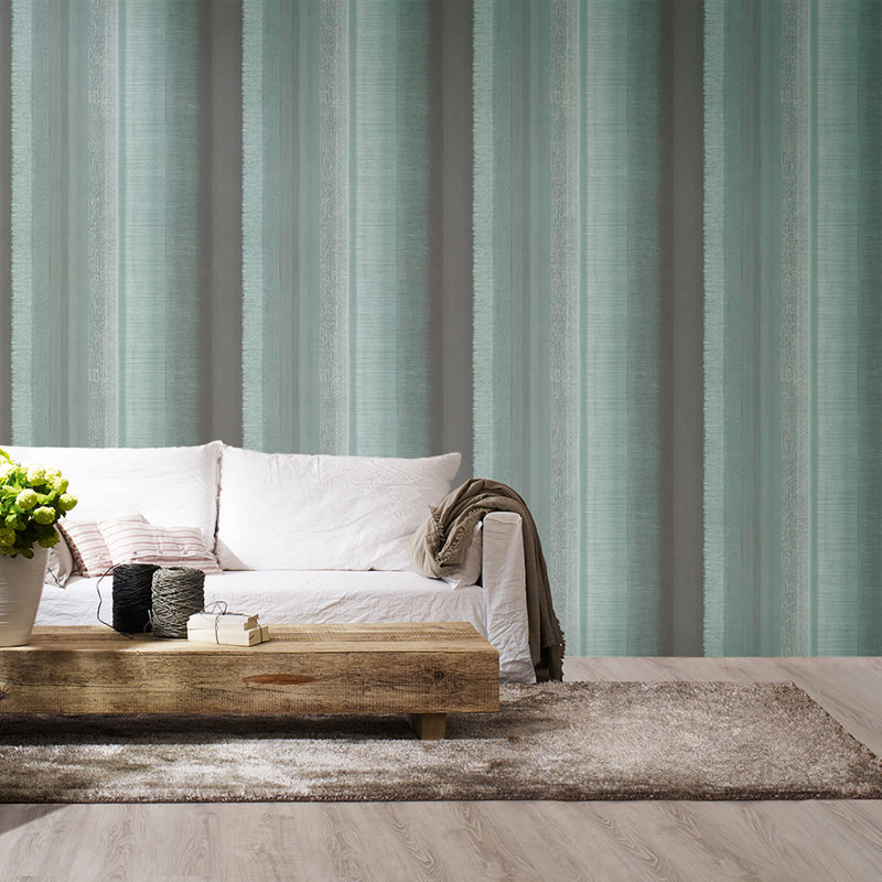 Marcia 10.05m x 53cm Textured Metallic Paste the Wall Wallpaper Roll, Blue