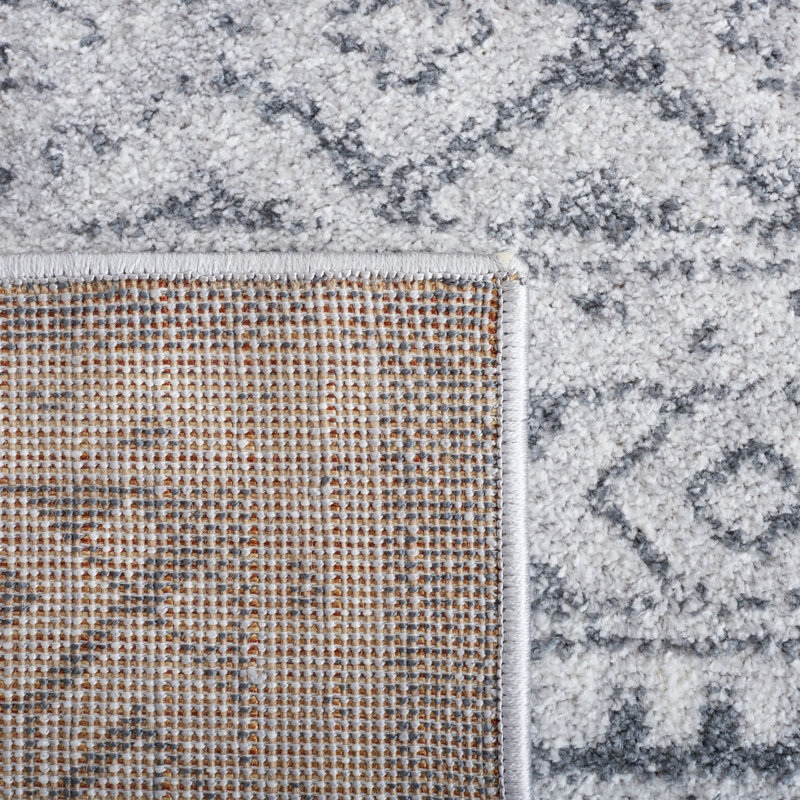 Tapis gris / ivoire Gracie-Lou 658, Rectangle 5 pi 3 po x 7 pi 6 po