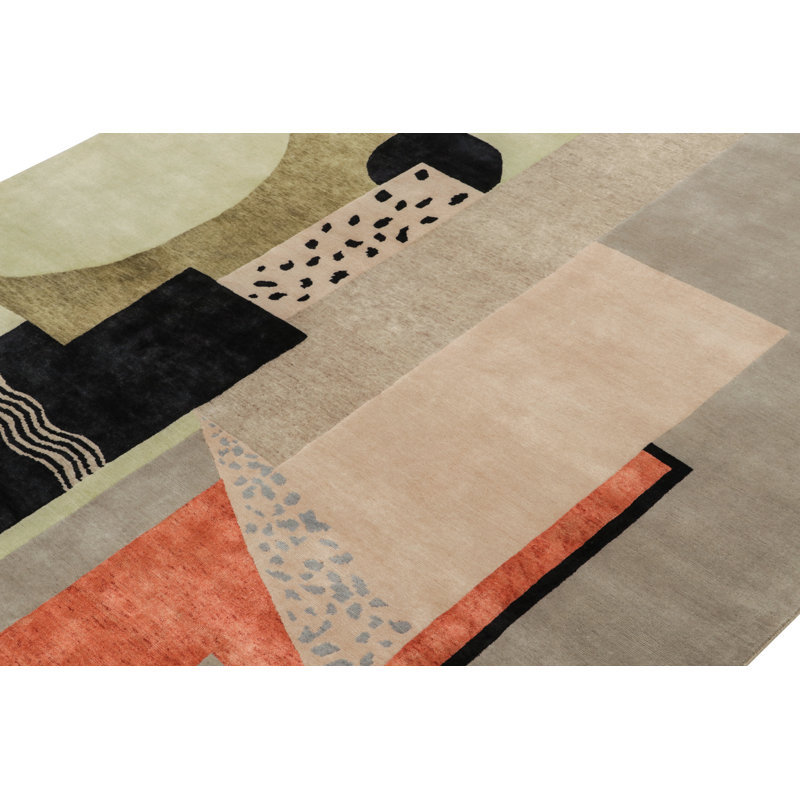 Rug & Kilim’S French Art Deco Style Rug With Polychromatic Geometric Patterns, Rectangle 12' x 16'