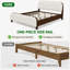 Cadre de lit plateforme Yelton Modern Boucle avec tête et pied de lit arrondis, pieds en pin pour une chambre à l'ambiance feutrée-135299290-135299288