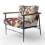 Cyress - Fauteuil d'appoint géométrique abstrait en velours-1832247407