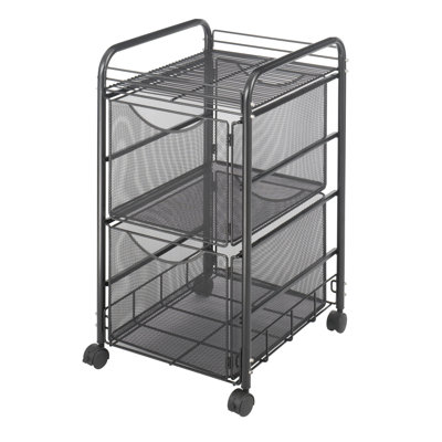 Onyx Mesh Mobile Double File Cart
