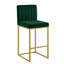 Tabouret à hauteur de comptoir moderne avec dossier plein et pieds robustes en fer, ensemble de 2 chaises de bar polyvalentes-421355963