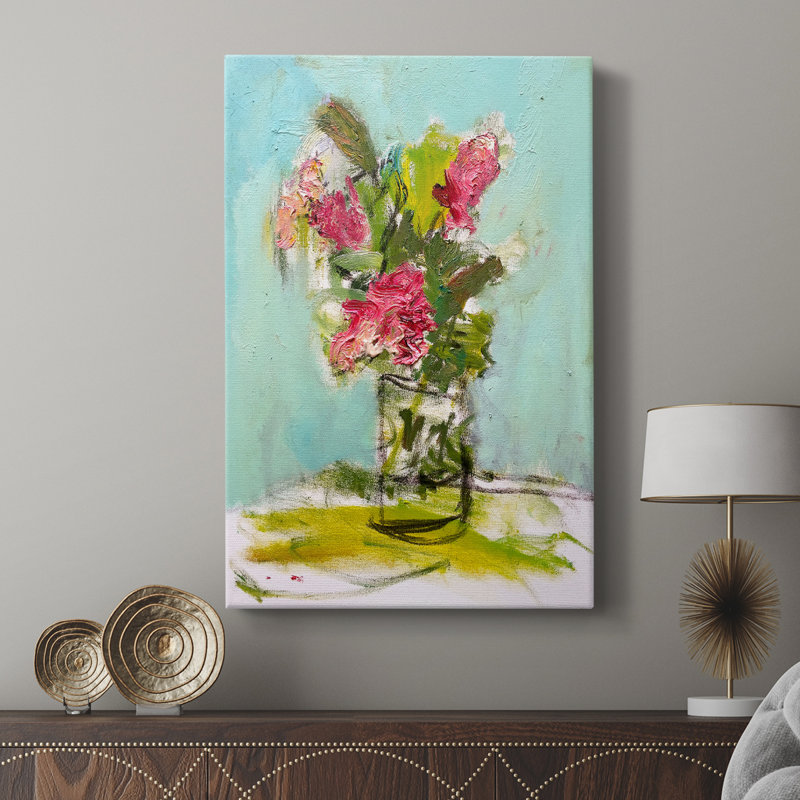 Turquoise Lilly - galerie Cavas sur mesure, H 12 po x l 8 po
