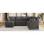 Canapé-lit modulaire de 109,9 po Canapé-lit polyvalent avec grand espace de rangement, deux porte-gobelets et ports de chargement-1752220938