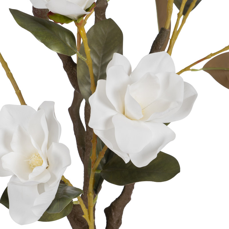 170cm Faux Magnolia Tree in Pot, White