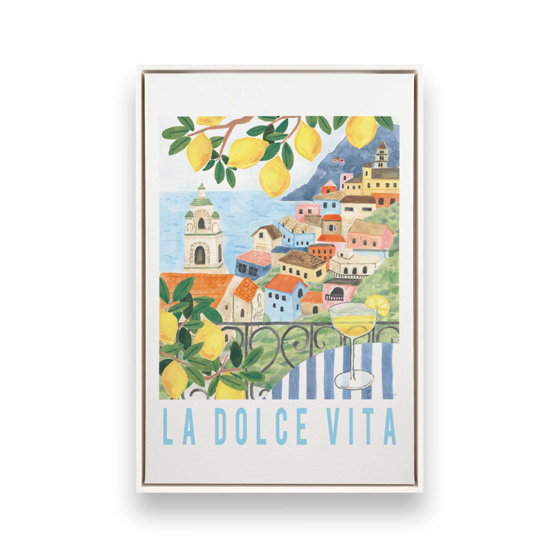 Imprimé La Dolce Vita, H 30,75 po x l 20,75 po, Blanc opaque