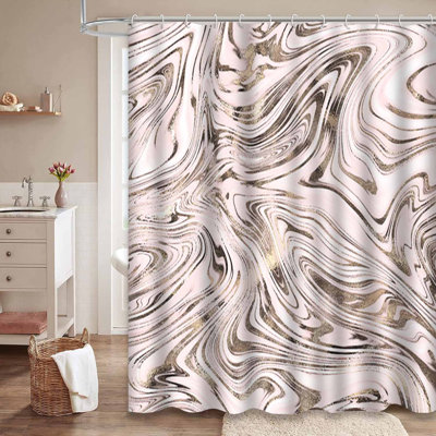 Rideau de douche Marble Rose