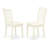 3 Piece Kitchen Table Set for Small Spaces Contains a Round Dining Room Table with Dropleaf and 2 Linen Fabric Chairs, Linen White-595922406-595922407