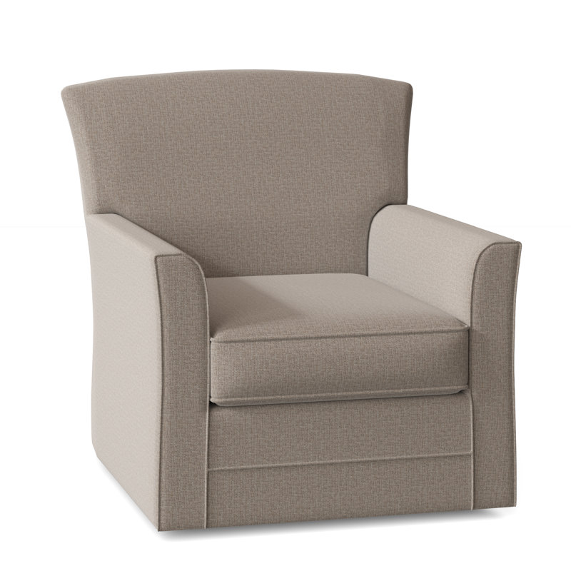 Buckley Swivel Armchair, Beige Performance Fabric; 0851-73