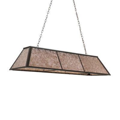 60" Long Tri-Panel Oblong Pendant