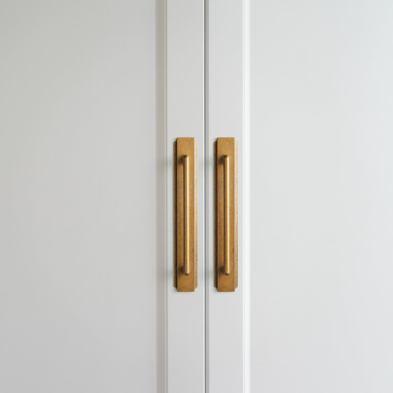 Classical Cabinet Bar Pull With Backplate(G020), 5", Antique Brass