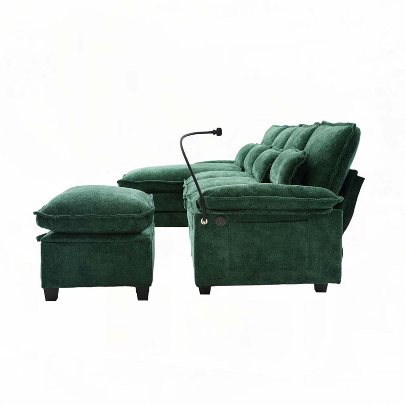 Latitude Run® Chenille Fabric 106" U Shape Sectional Sofa - Wayfair Canada