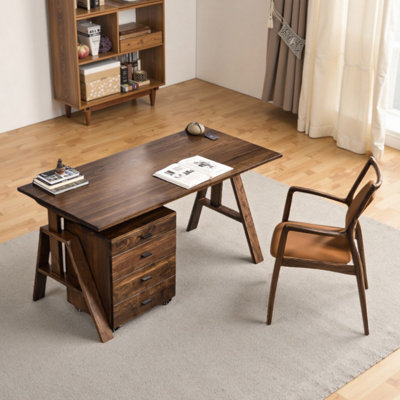 Simple style desk and chair set