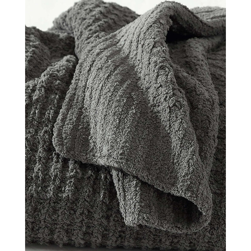Waffle Throw Blanket, Granite