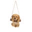 Statue chiot suspendu golden retriever