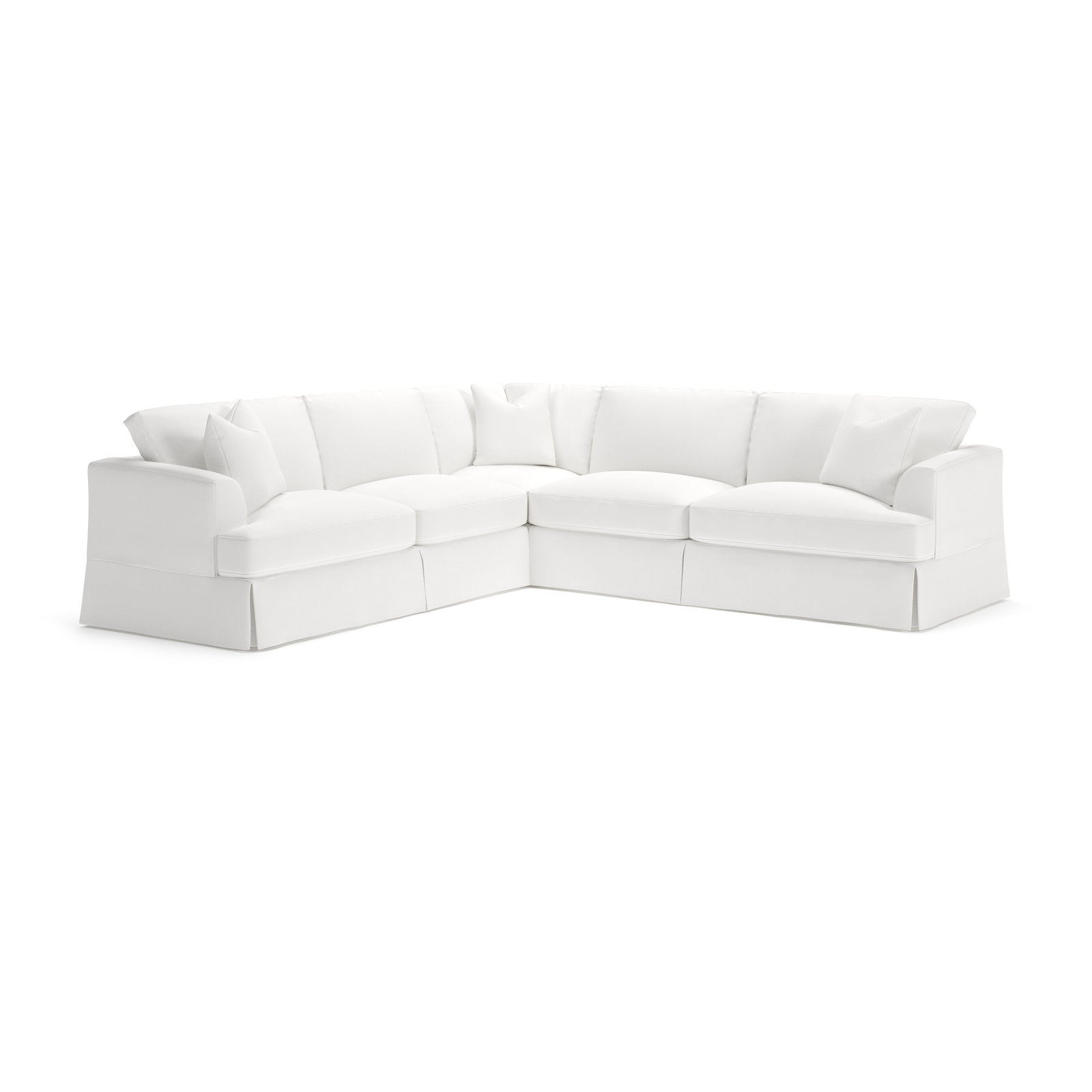 Lucia Sectional, Left Hand Facing, Bayou Off White Canvas