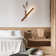 Dimmable Walnut Wall Lamp with Vase