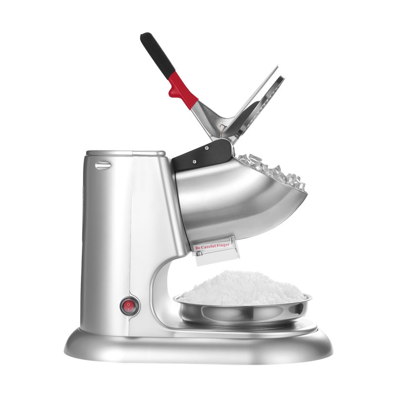 Commercial Electric Ice Crusher & Snow Cone Maker - Heavy Duty Stainless Steel Shaved Ice Machine for Home Bar