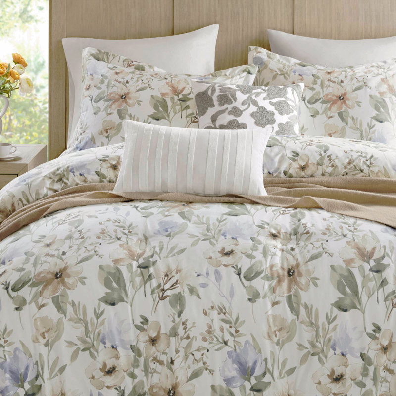 Ensemble d'édredon surdimensionné en satin de coton 6 pièces Cal King