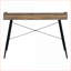 Bureaux, bureau d'ordinateur moderne de 48 po avec rangement, stratifié brun et amp; Métal noir | Brun | Panneau de particules-739869277