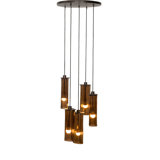 Cristabel Chandelier-Brown Cast Glass