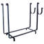 Handcrafted Large Rectangle Fireplace Log Rack Black