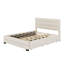 Grand lit plateforme tapissier avec lit gigogne simple et tiroirs-967457756
